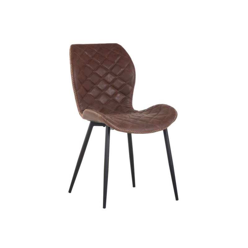 Sunpan - Lyla Dining Chair - Black - Antique Brown (Set Of 2) - 104221