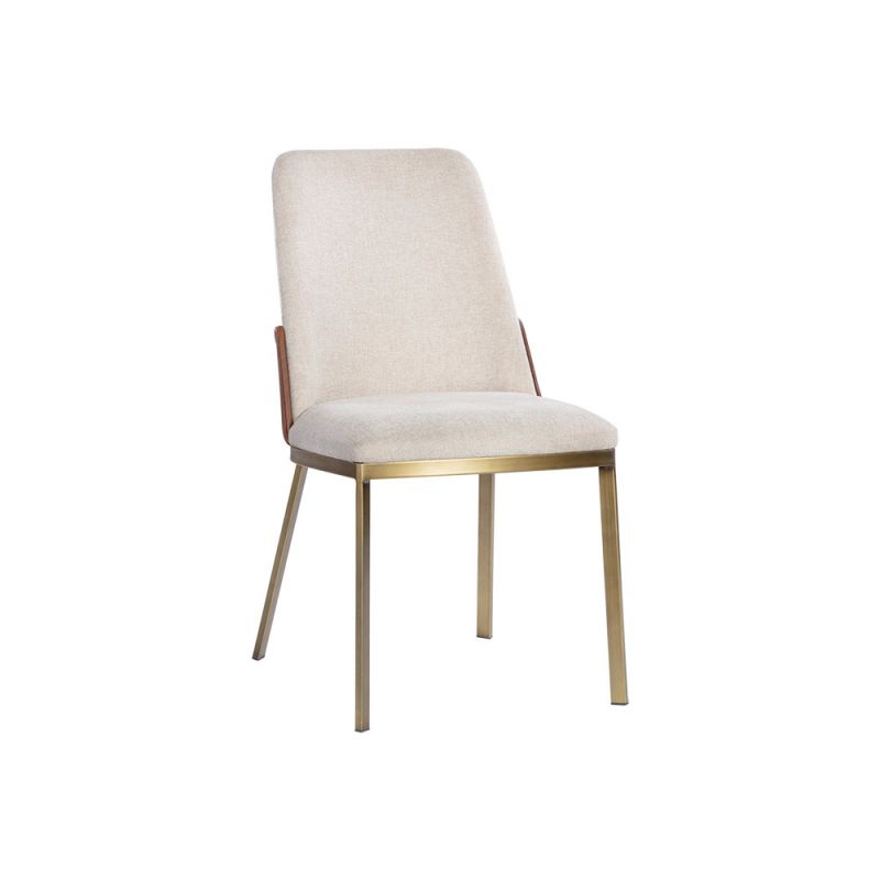 Sunpan - Marie Dining Chair - Belfast Oatmeal / Bravo Cognac (Set Of 2) - 107647