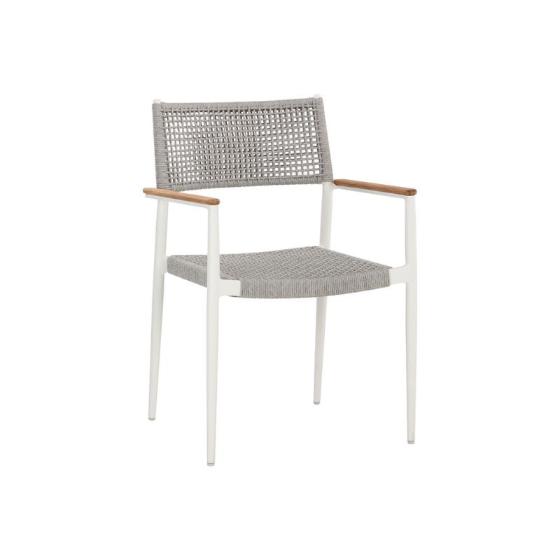 Sunpan - Nava Stackable Dining Armchair - White (Set Of 2) - 111090