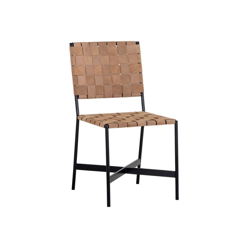 Sunpan - Omari Dining Chair - Suede Light Tan Leather (Set Of 2) - 106717