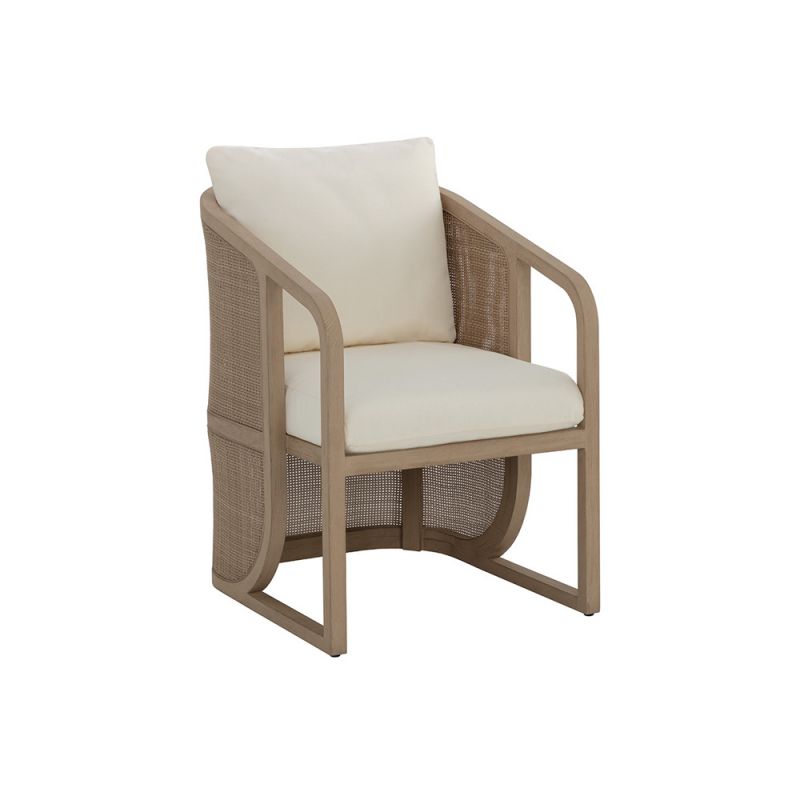 Sunpan - Palermo Dining Chair - Drift Brown - Stinson Cream - 110717