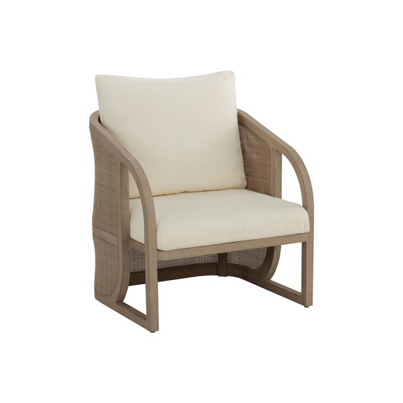 Sunpan - Palermo Lounge Chair - Drift Brown - Stinson Cream - 110718