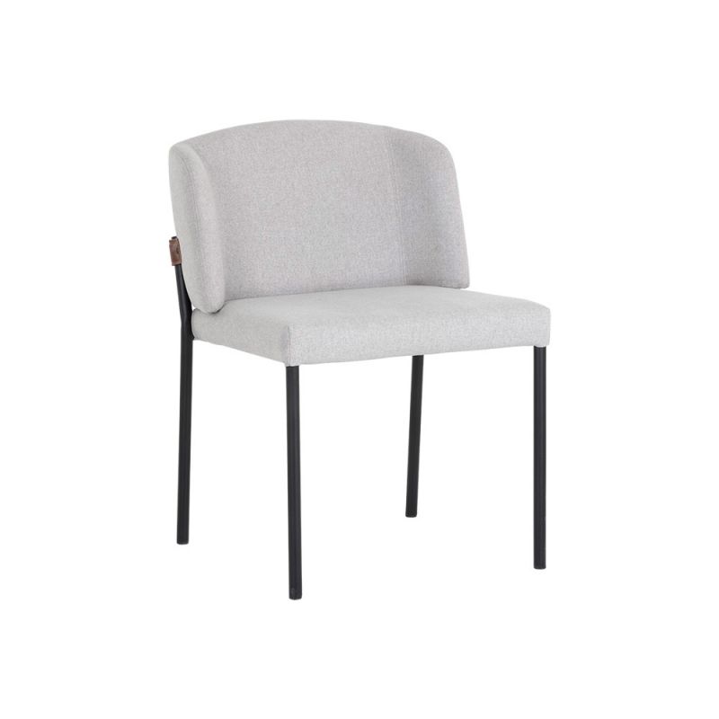 Sunpan - Pearce Dining Chair - Light Grey / Bravo Cognac (Set Of 2) - 107965