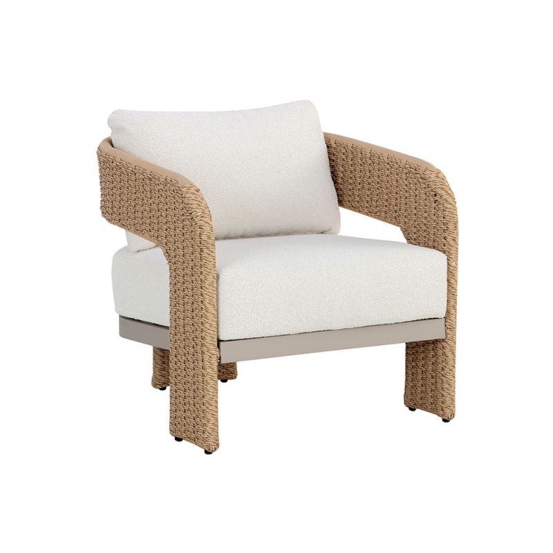 Sunpan - Pylos Lounge Chair - Natural - Louis Cream - 111596