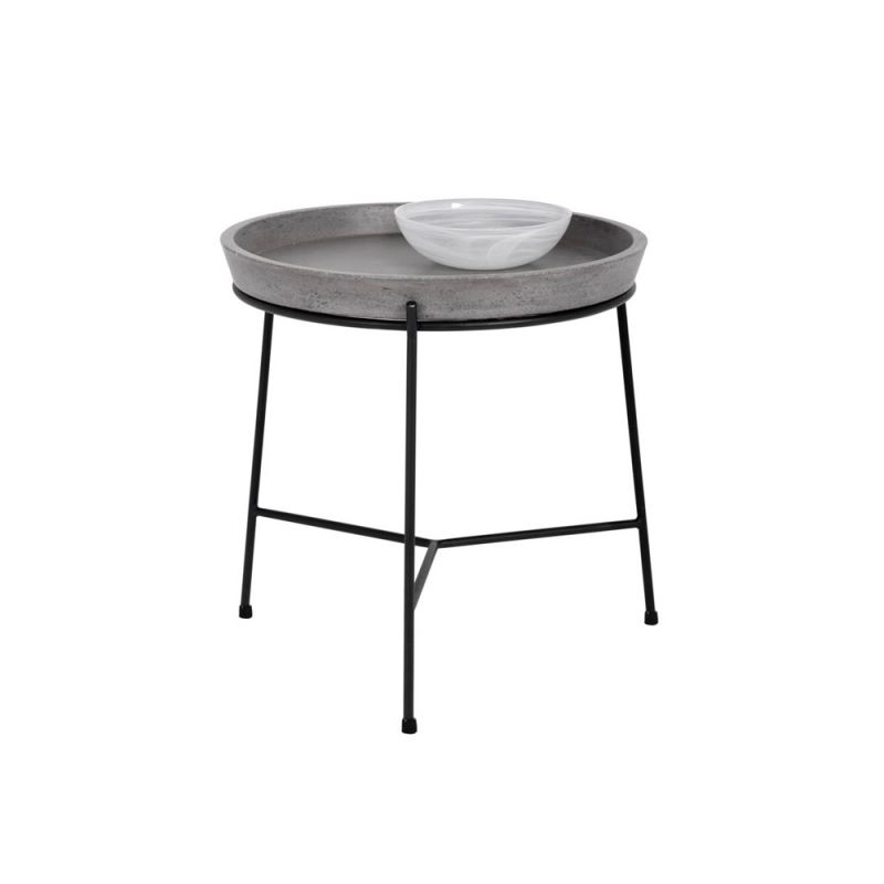 Sunpan - MIXT Remy End Table - Black - Grey - 101620