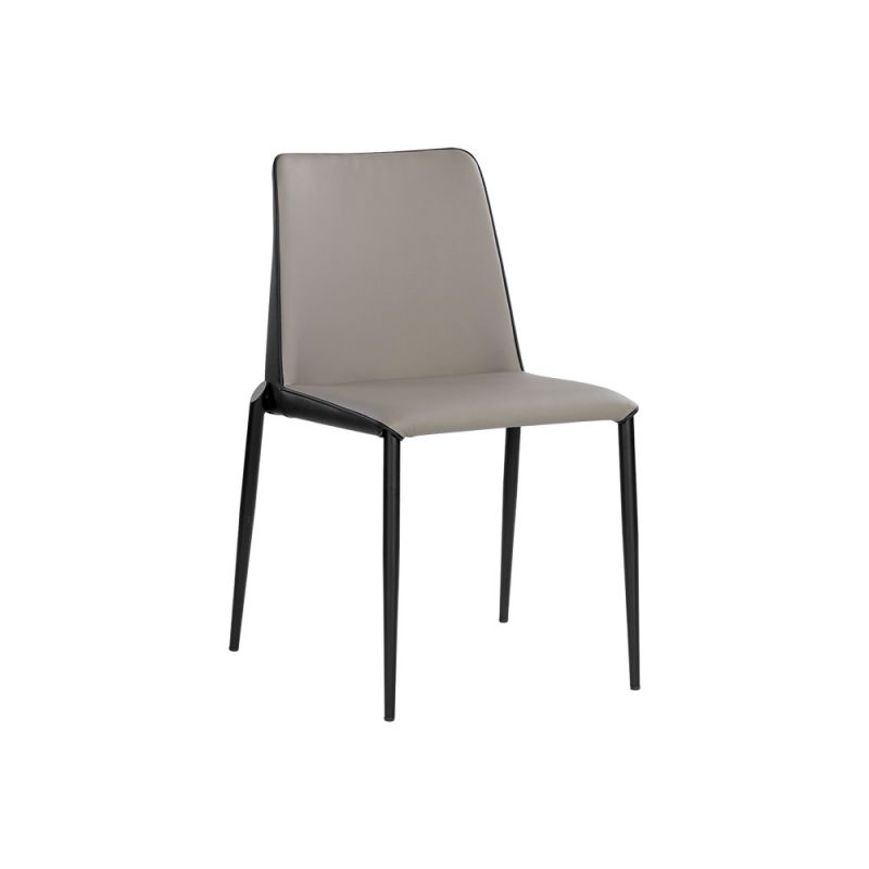 Sunpan - Renee Stackable Dining Chair - Dillon Stratus / Dillon Black (Set Of 2) - 107879