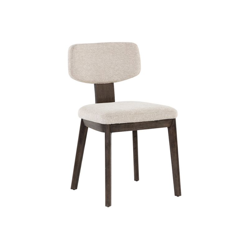 Sunpan - Rickett Dining Chair - Dark Brown - Dove Cream (Set Of 2) - 107881