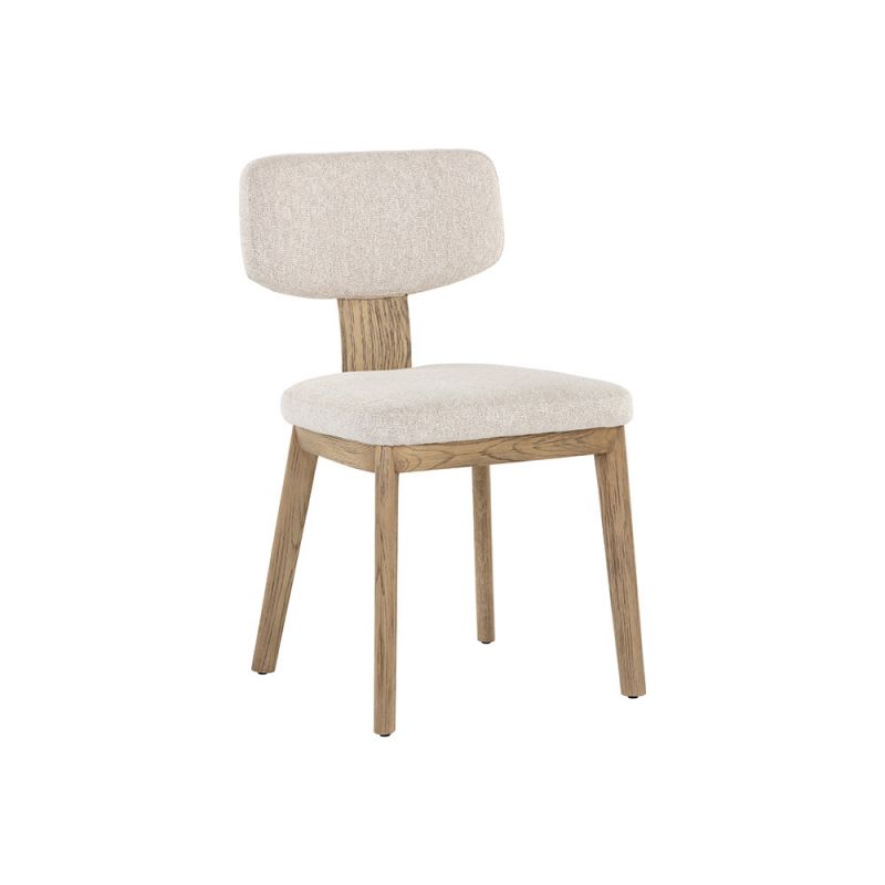 Sunpan - Rickett Dining Chair - Weathered Oak - Dove Cream (Set Of 2) - 107883
