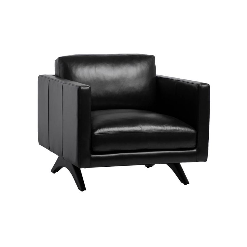Sunpan - Westport Rogers Armchair - Cortina Black Leather - 110577