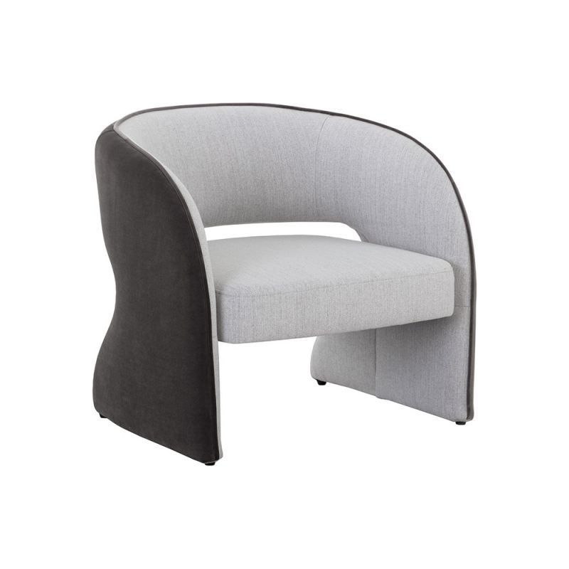 Sunpan - 5West Rosalia Lounge Chair - Mina Light Grey / Meg Ash - 109584