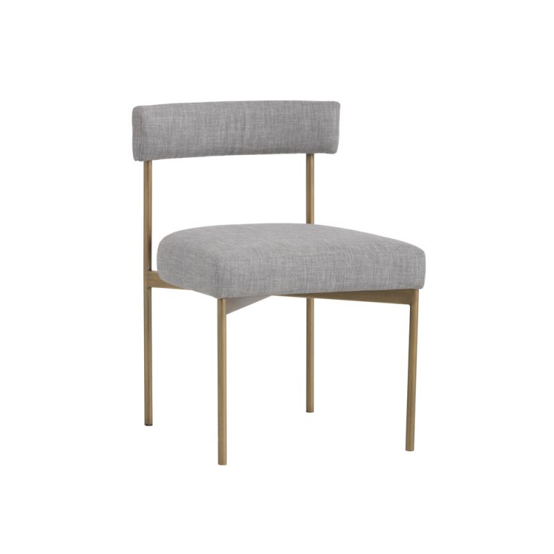 Sunpan - Seneca Dining Chair - Antique Brass - Arena Cement (Set Of 2) - 103362