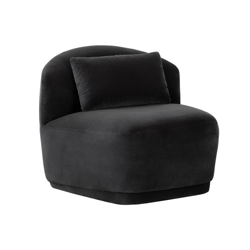 Sunpan - Soraya Swivel Armless Chair - Shadow Grey - 111581