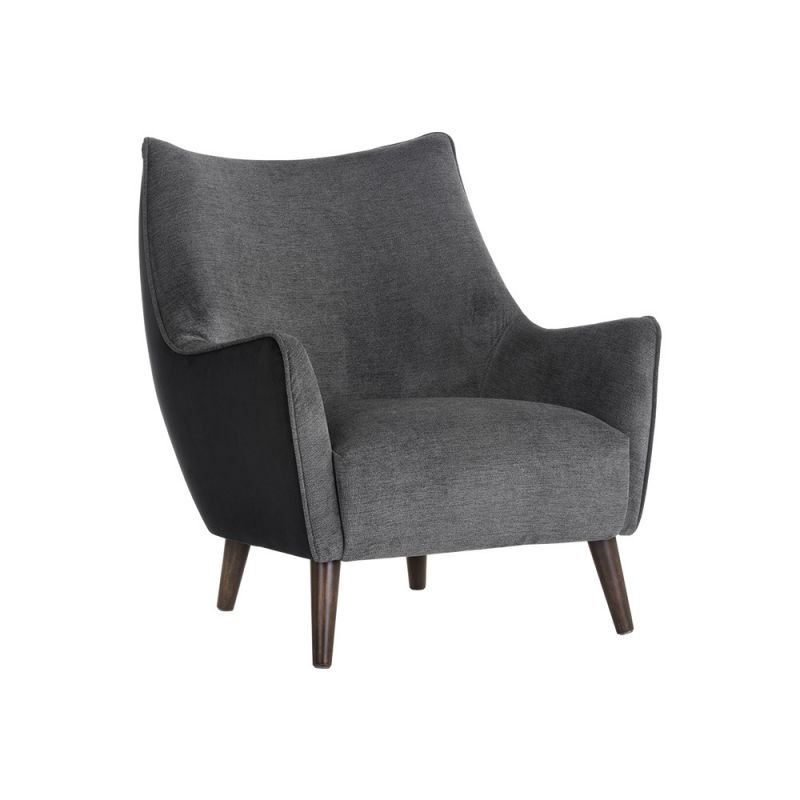 Sunpan - Sorrel Lounge Chair - Polo Club Kohl Grey / Abbington Black - 105464