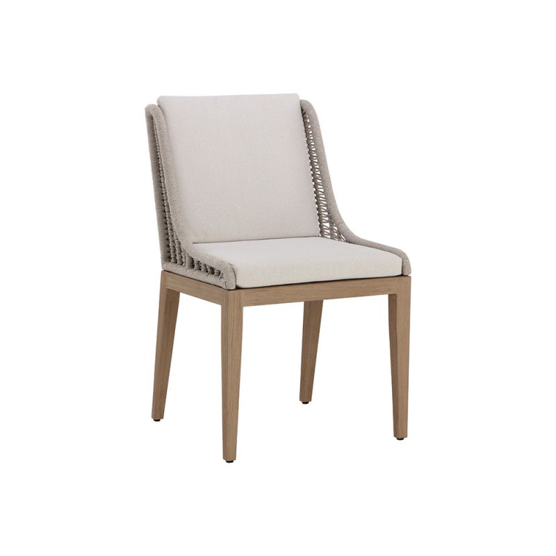Sunpan - Sorrento Dining Chair - Drift Brown - Palazzo Cream - 110736