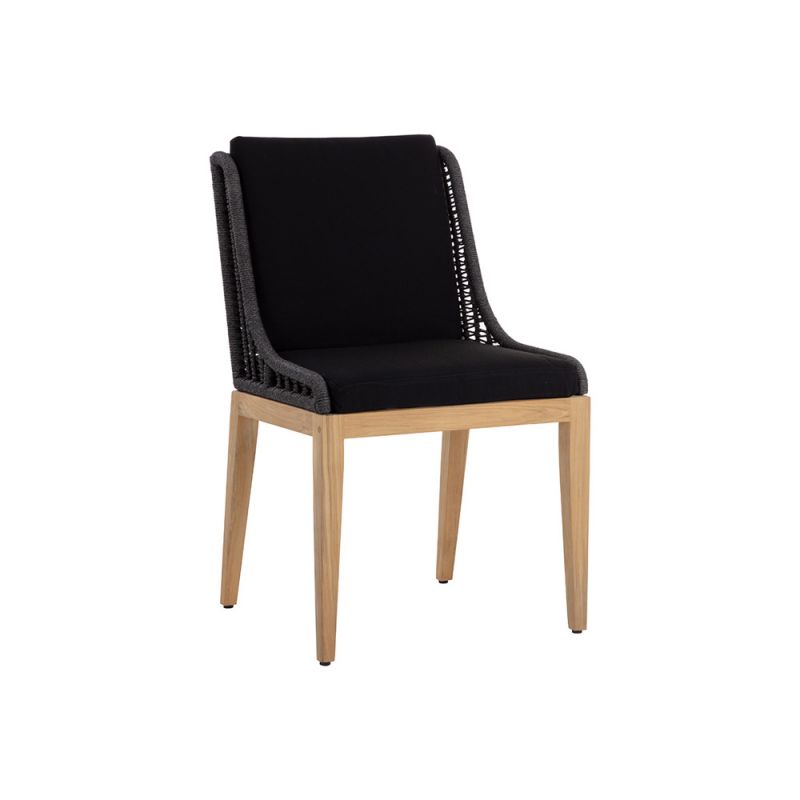 Sunpan - Sorrento Dining Chair - Natural - Arashi Black - 110963