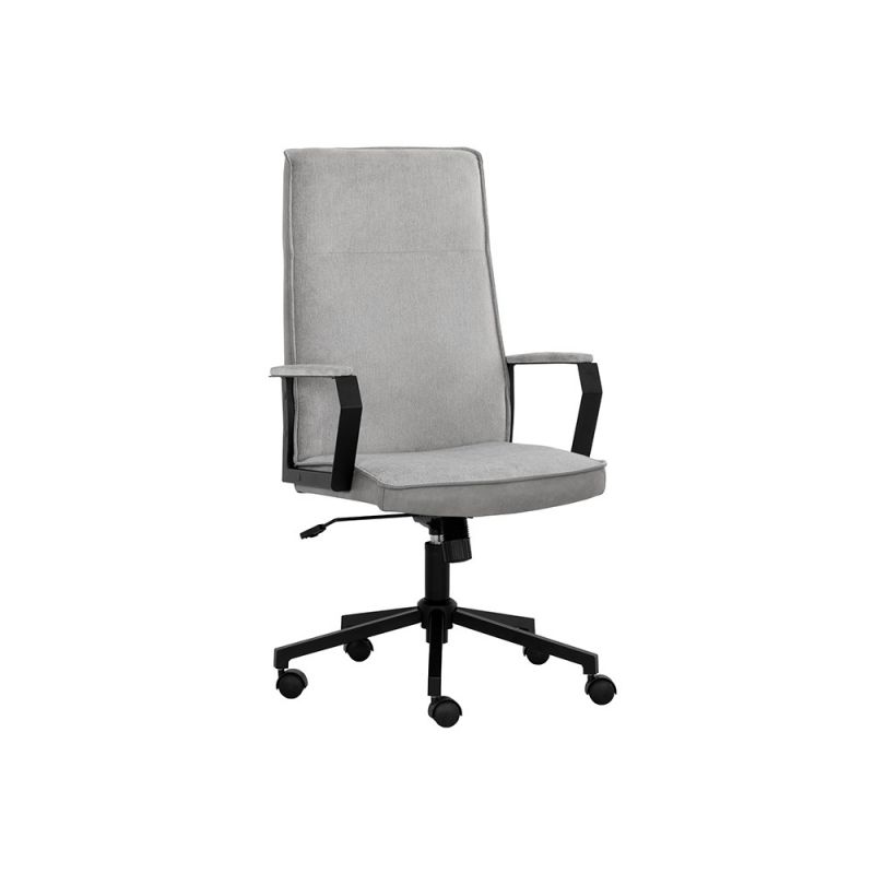 Sunpan - Urban Unity Swanson Office Chair - Polo Club Stone / Bravo Metal - 108448