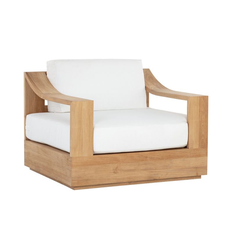 Sunpan - Tahiti Swivel Lounge Chair - Stinson White - 109152
