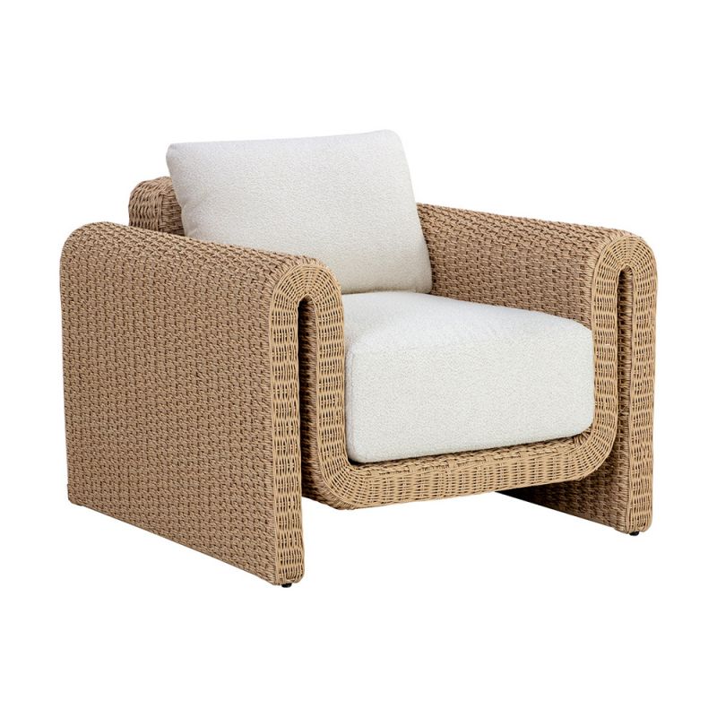Sunpan - Tibi Lounge Chair - Natural - Louis Cream - 111679