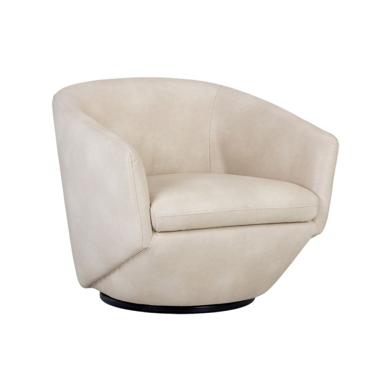 Sunpan - 5West Treviso Swivel Lounge Chair - Bravo Cream - 105300