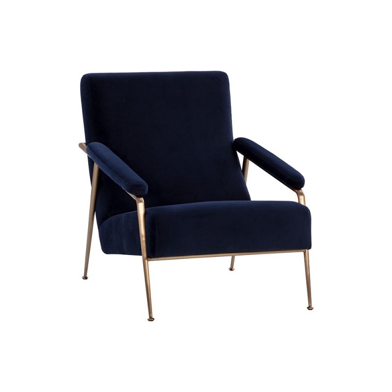 Sunpan - Ikon Tutti Lounge Chair - Abbington Navy - 108047