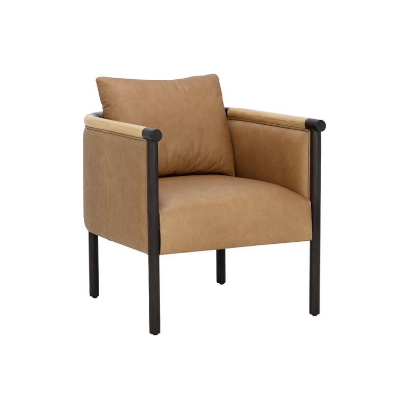 Sunpan - Westport Wilder Lounge Chair - Ludlow Sesame Leather - 111423