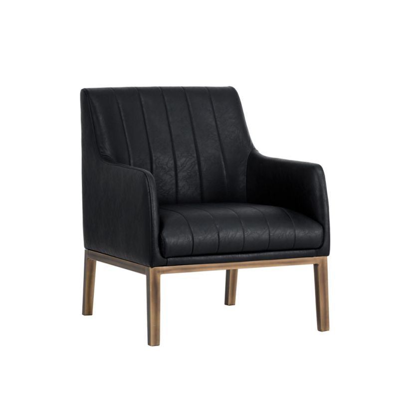 Sunpan - Irongate Wolfe Lounge Chair - Vintage Black - 102582