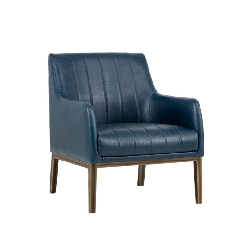 Sunpan - Irongate Wolfe Lounge Chair - Vintage Blue - 102580