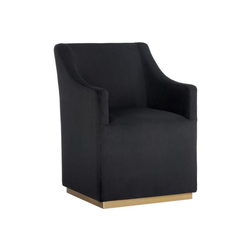Sunpan - Irongate Zane Wheeled Lounge Chair - Abbington Black - 104982