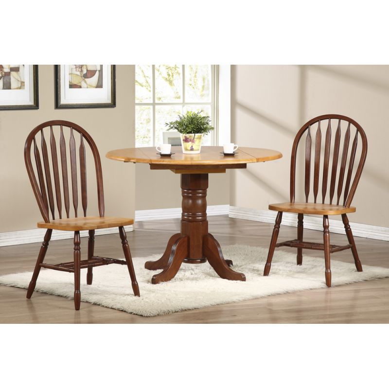 Arrowback Chairs, Round Drop Leaf Dining Table And Chairs