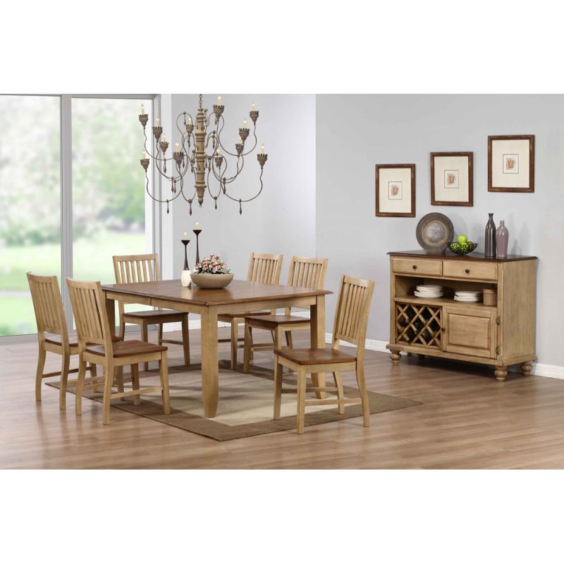 Sunset Trading - 8 Piece Brook Extension Dining Set with Server - DLU-BR4272-C60-SRPW8PC