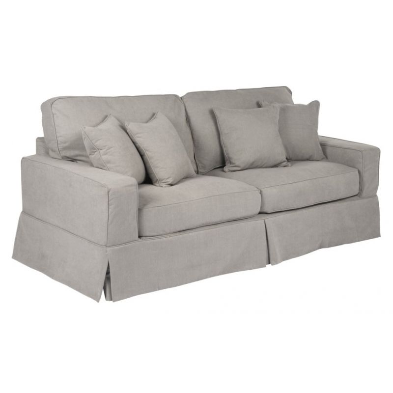 Sunset Trading - Americana Slipcovered Sofa Performance Gray - SU-108500-391094