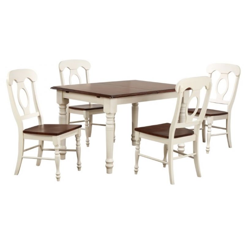 Sunset Trading - Andrews 5 Piece Butterfly Leaf Dining Set With Napoleon Chairs - DLU-ADW3660-C50-AW5PC