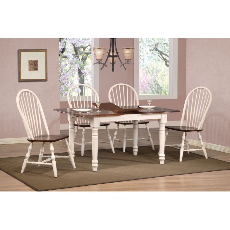Sunset Trading - Andrews 5 Piece Butterfly Dining Set with Windsor Spindleback Chairs - DLU-TLB3660-C30-AW5PC