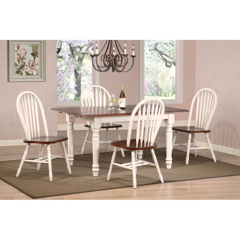 Sunset Trading - Andrews 5 Piece Butterfly Dining Set with Arrowback Chairs - DLU-TLB3660-820-AW5PC