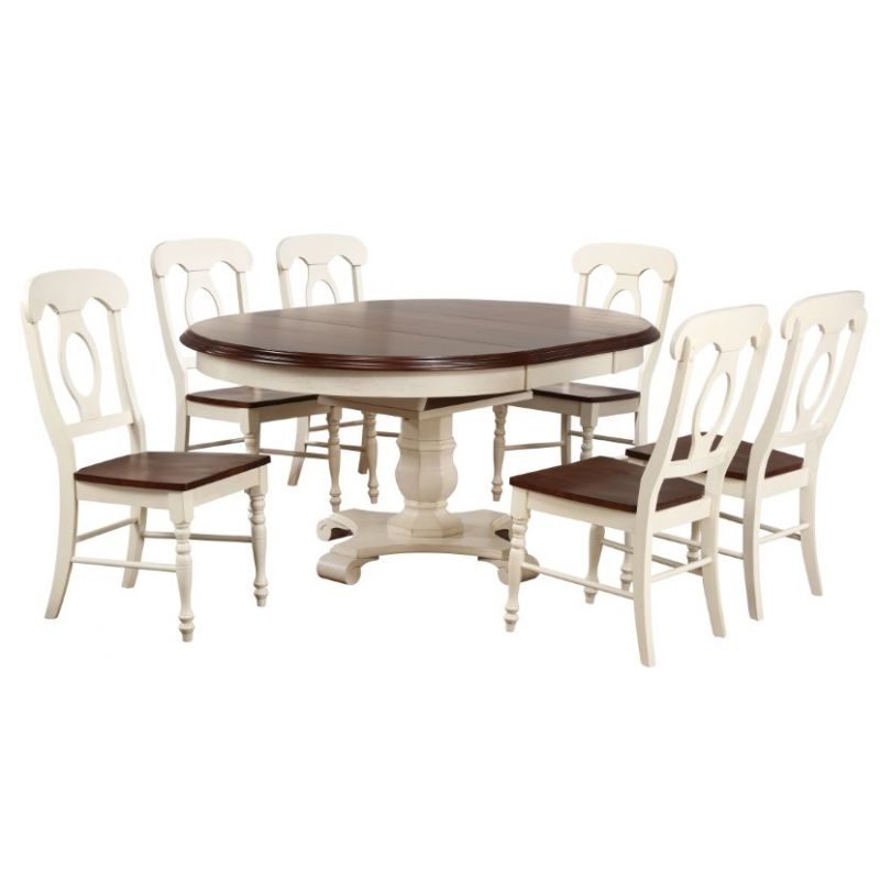 Sunset Trading - Andrews 7 Piece Butterfly Leaf Dining Set With Napoleon Chairs - DLU-ADW4866-C50-AW7PC
