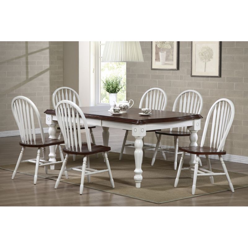 Sunset Trading - Andrews 7 Piece Extension Dining Set with Arrowback Chairs - DLU-SLT4272-820-AW7PC