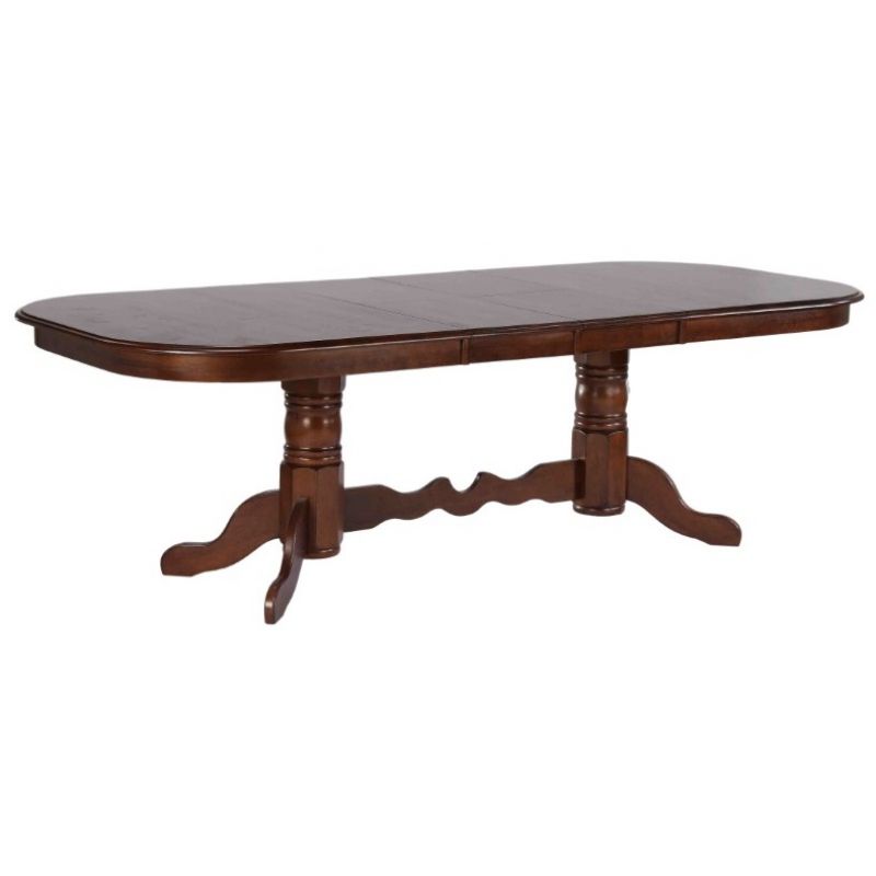 Sunset Trading - Andrews Double Pedestal Extendable Dining Table - DLU-ADW4296-CT