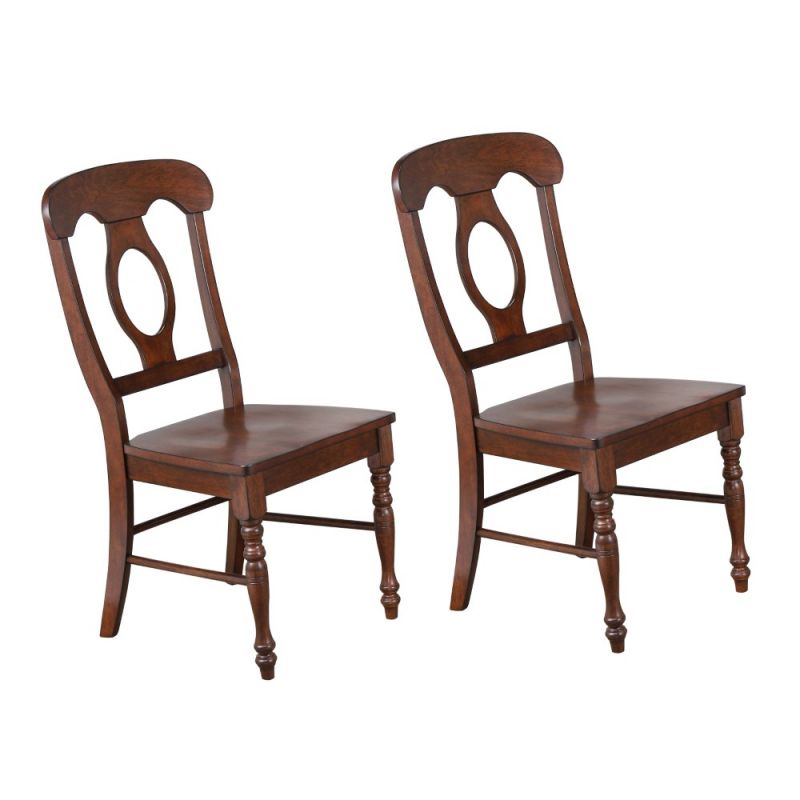 Sunset Trading - Andrews Napoleon Dining Chair In Chestnut (Set of 2) - DLU-ADW-C50-CT-2