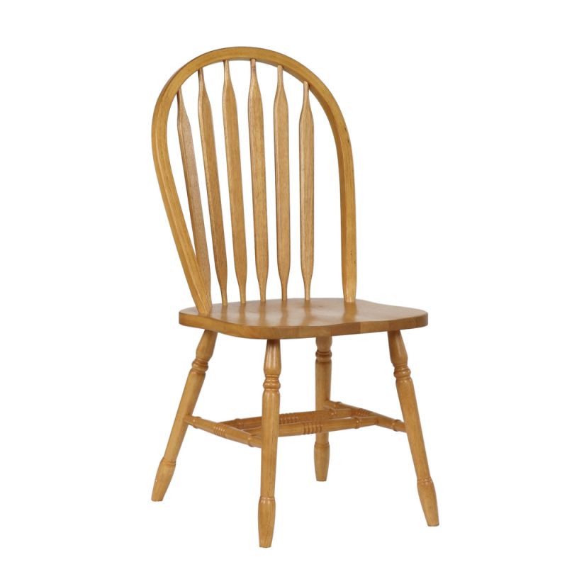 Sunset Trading - Arrowback Dining Chair in Light Oak - (Set of 2) - DLU-820-LO-2