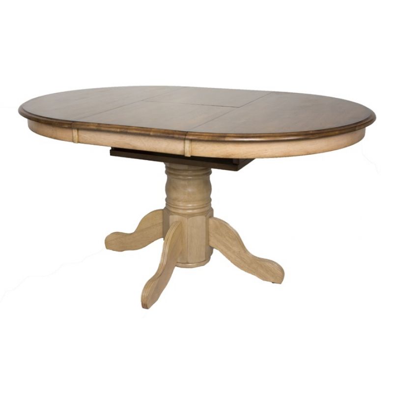 Sunset Trading - Brook Round or Oval Extension Dining Table - DLU-BR4260-PW