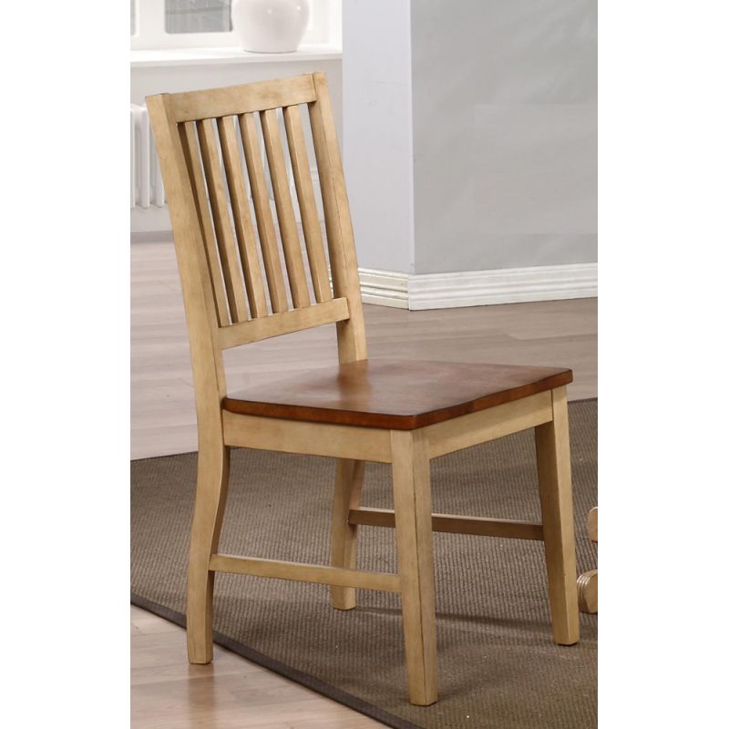 Sunset Trading - Brook Slat Back Dining Chair - (Set of 2) - DLU-BR-C60-PW-2