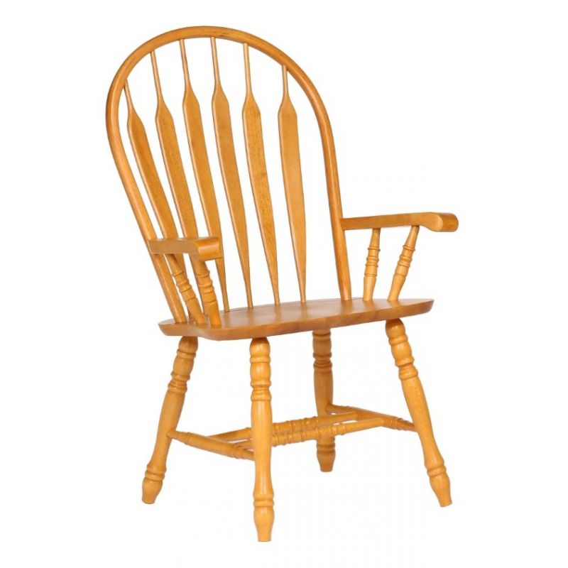 Sunset Trading - Comfort Dining Arm Chair In Light Oak - DLU-4130-LO-A
