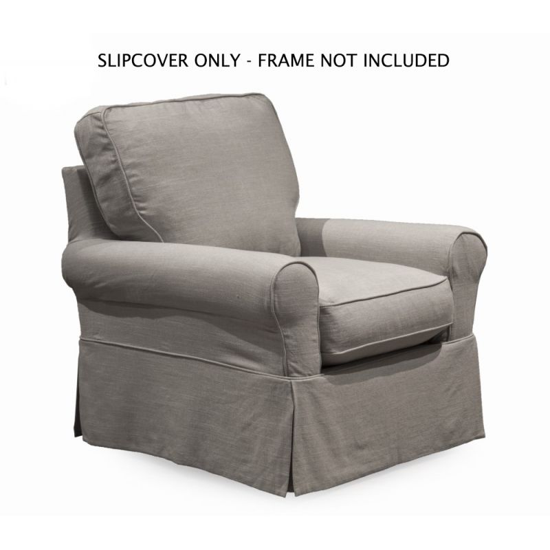 Sunset Trading - Horizon Slipcover for Box Cushion Chair - Light Gray - SU-114993SC-220591