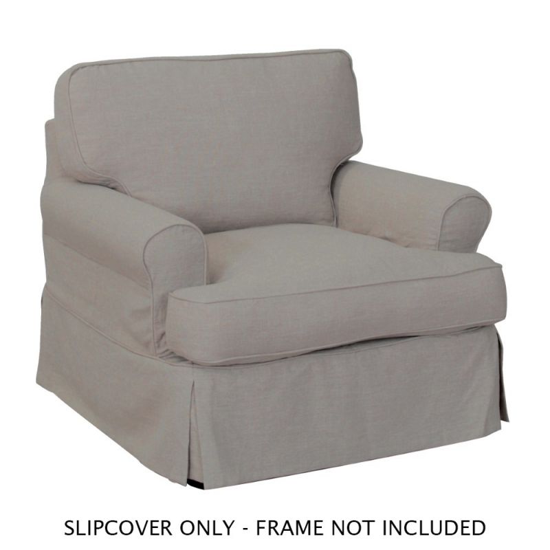 Sunset Trading - Horizon Slipcover for T-Cushion Chair - Light Gray - SU-117620SC-220591