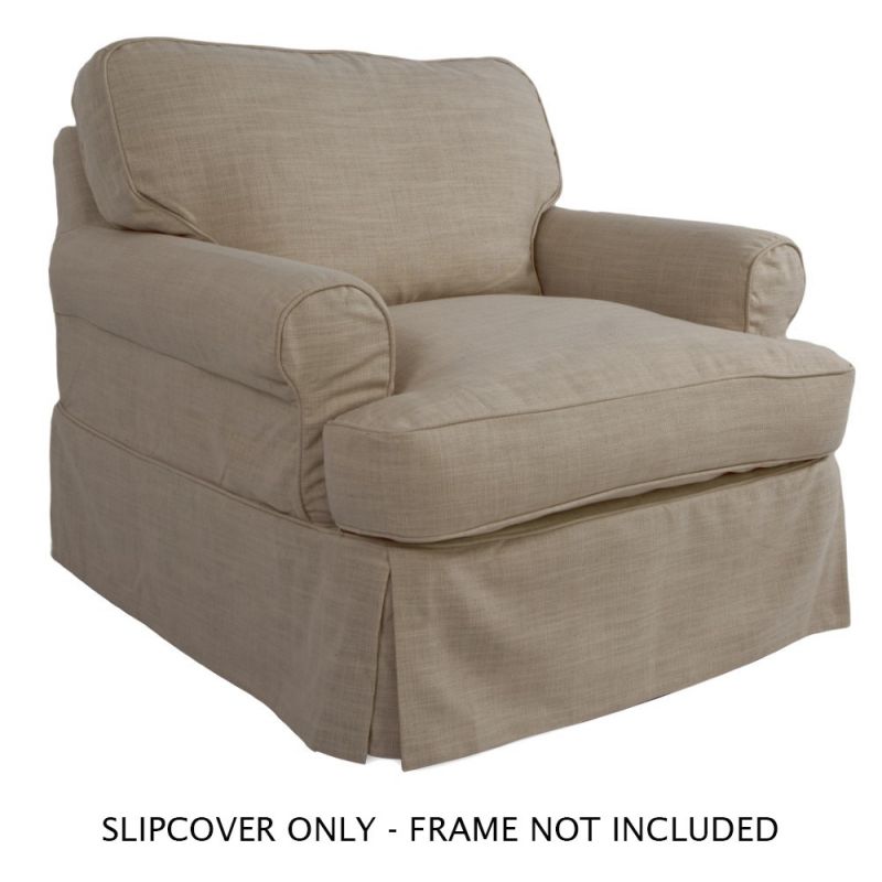 Sunset Trading - Horizon Slipcover for T-Cushion Chair - Linen - SU-117620SC-466082