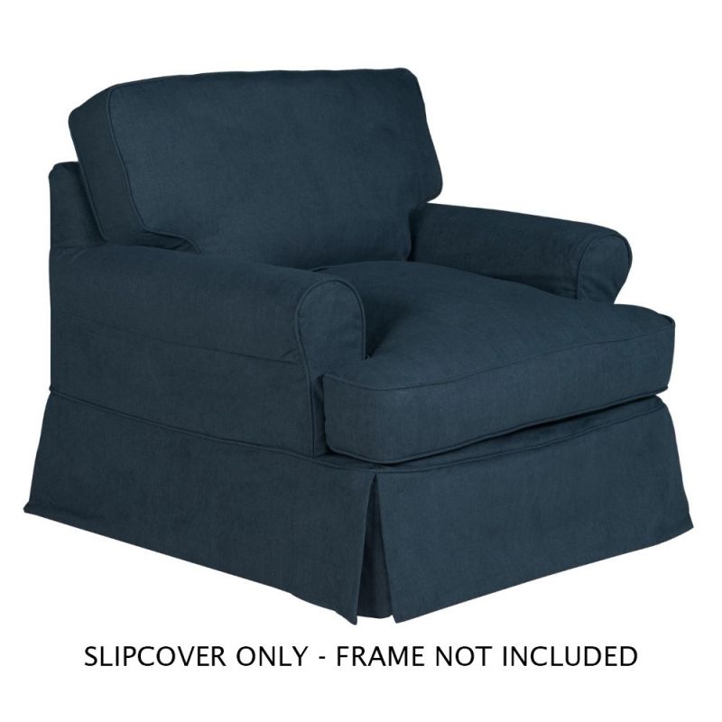 Sunset Trading - Horizon Slipcover for T-Cushion Chair - Performance Fabric - Navy Blue - SU-117620SC-391049