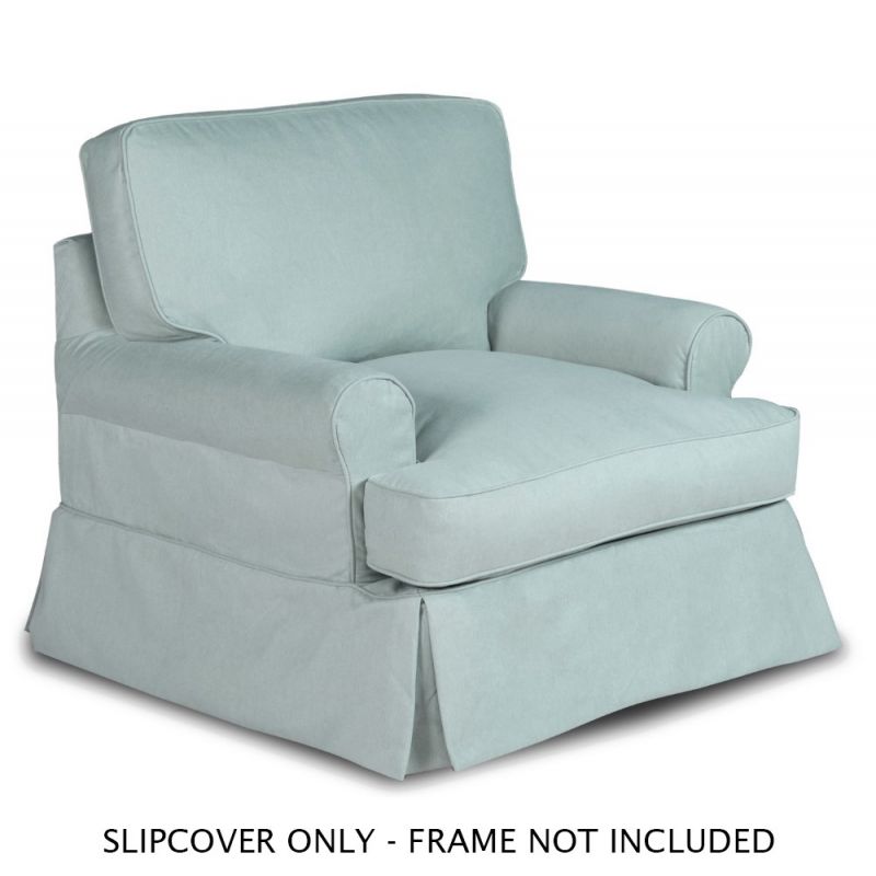 Sunset Trading - Horizon Slipcover for T-Cushion Chair - Performance Fabric - Ocean Blue - SU-117620SC-391043