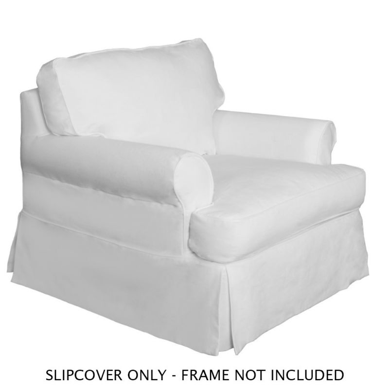 Sunset Trading - Horizon Slipcover for T-Cushion Chair - Performance Fabric - White - SU-117620SC-391081