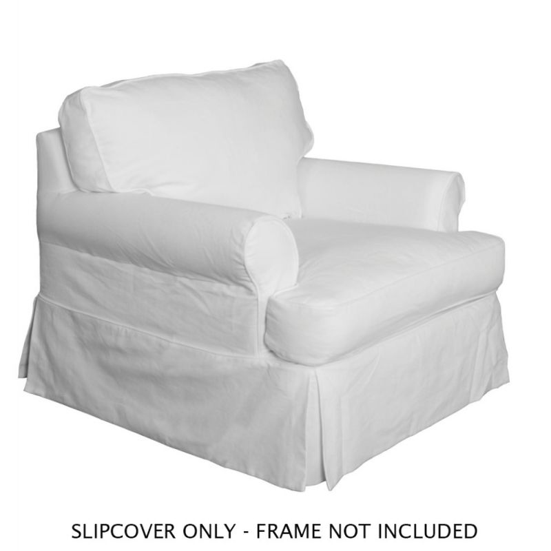 Sunset Trading - Horizon Slipcover for T-Cushion Chair - Warm White - SU-117620SC-423080