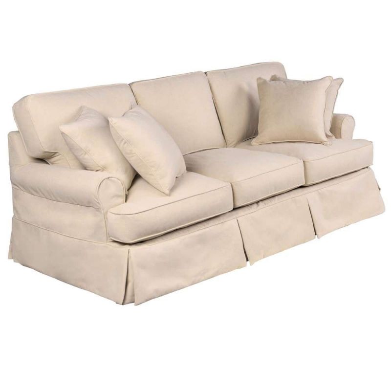 Sunset Trading - Horizon Slipcover for T-Cushion Sofa - Performance Fabric - Tan - SU-117600SC-391084